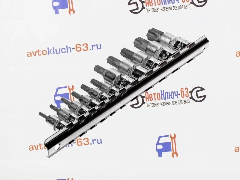 Набор торцевых головок 1/4 - 3/8 TORX T10H-T60H с отверстием 11шт JTC-3902