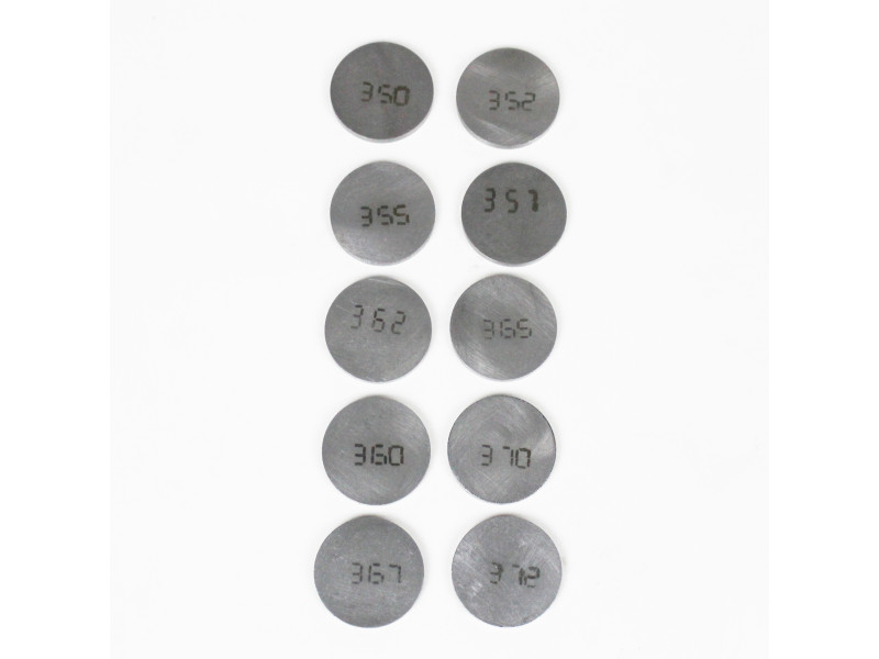 Набор регулировочных шайб клапанов ВАЗ 2108 10 шт от 3.50 до 3.72 мм