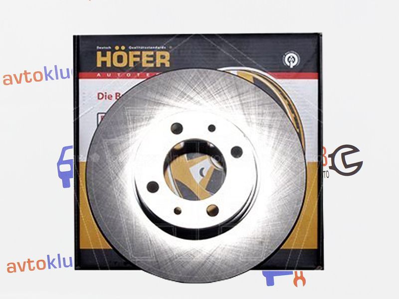 Передние тормозные диски гладкие на ВАЗ 2101-2107 Hofer
