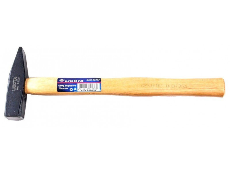 Молоток с ручкой из дерева гикори 1000 грамм AHM-01000, Licota