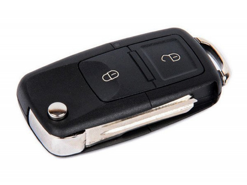 Выкидной ключ замка зажигания для Лада Ларгус, (без платы), в стиле Volkswagen, 2 кнопки