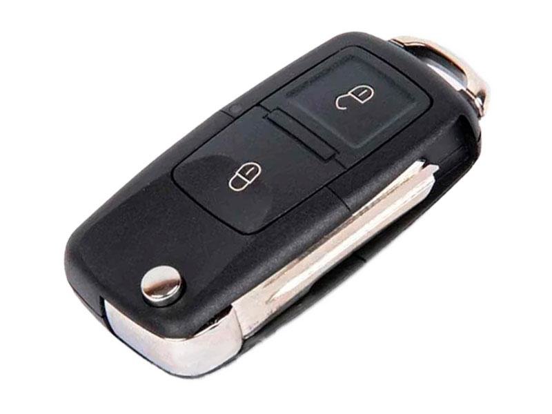 Выкидной ключ замка зажигания для Лада Ларгус, с платой в стиле Volkswagen, 2 кнопки