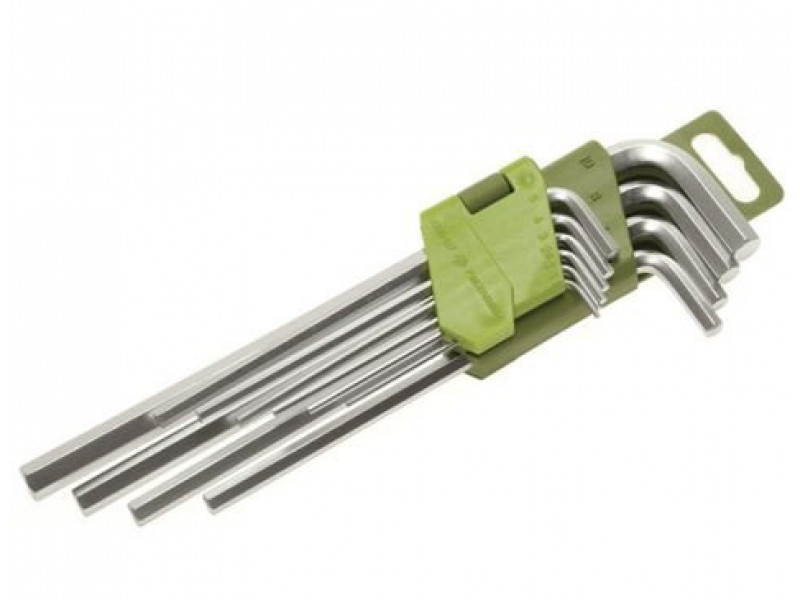 Набор ключей шестигранных Г-обр коротких 10 шт 1.5-10 мм