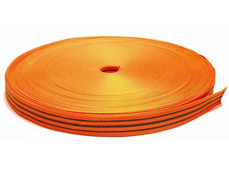Стропа буксировочная (оранжевая) 6 тонн 100 метров ширина 50 мм