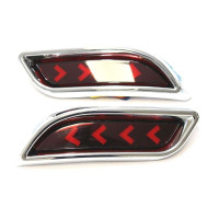 Заглушки в стиле двойного выхлопа для Приора-2, диодные красные