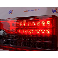 Задние фонари диодные для ВАЗ 2108-2114 красные тонированные с бегающим поворотником